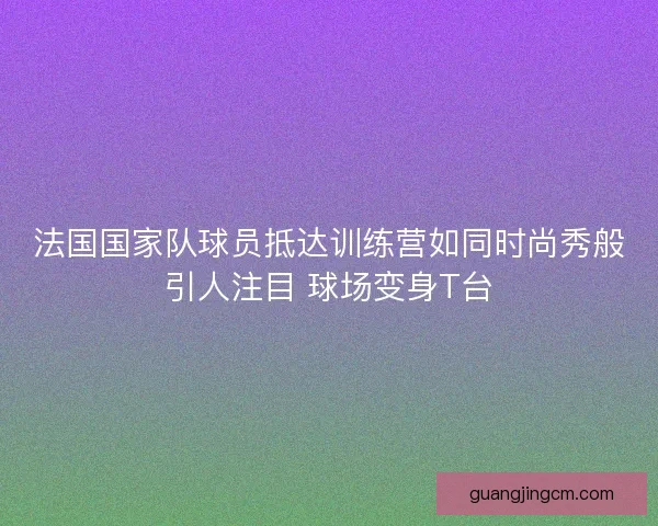 法国国家队球员抵达训练营如同时尚秀般引人注目 球场变身T台